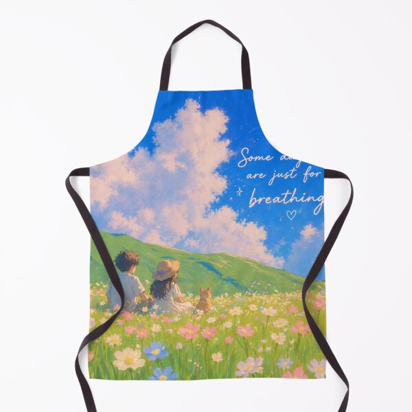 Item preview, Some Days Are Just For Breathing Aesthetic Art | Cute Couple Meadow Scene | Soft Anime Landscape designed and sold by NA-art725.