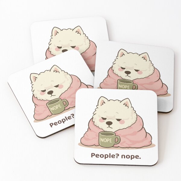 Item preview, People Nope Kawaii Samoyed Introvert Design designed and sold by MJ ART.