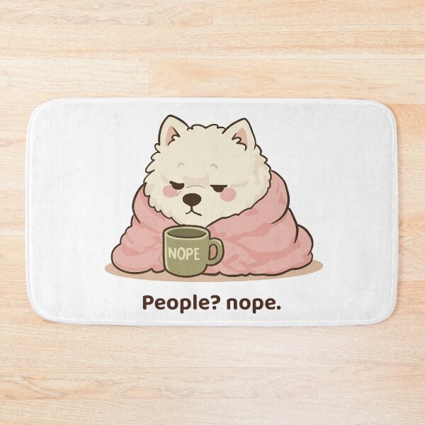 Item preview, People Nope Kawaii Samoyed Introvert Design designed and sold by MJ ART.