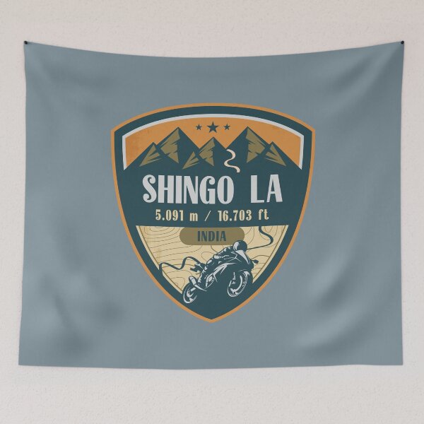 Item preview, Shingo La Himalaya India Biker Badge designed and sold by CynthiaGraphics.