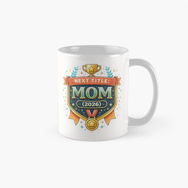 Item preview, Next Title Mom 2026 Mug – Funny New Mom Coffee Mug, Pregnancy Announcement Gamer Mom Gift designed and sold by Maulanarts Studio.