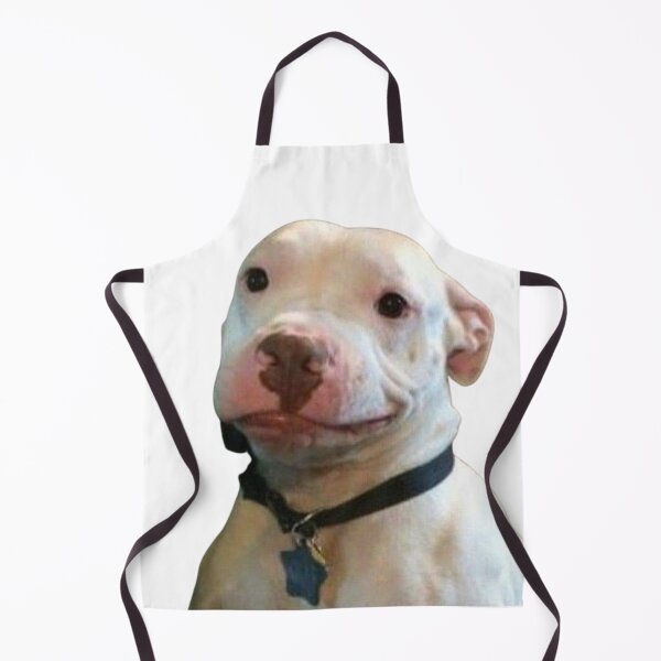 Item preview, Worried White Pitbull Puppy Meme designed and sold by NF Designs Studio DTF.