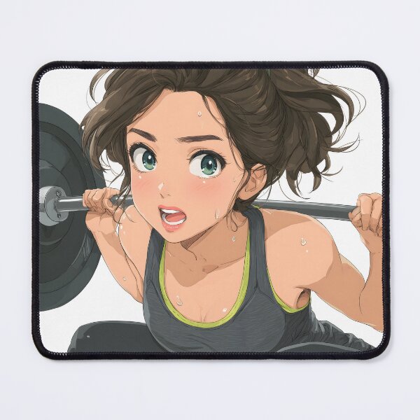 Item preview, Anime Gym Girl Barbell Squat designed and sold by Mrokar.