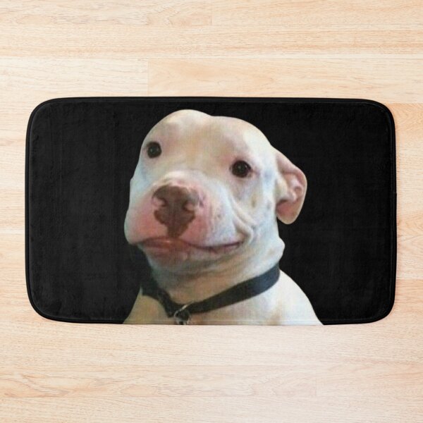 Item preview, Worried White Pitbull Puppy Meme designed and sold by NF Designs Studio DTF.