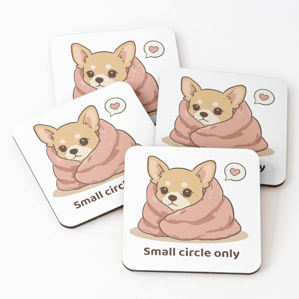 Item preview, Small Circle Only Kawaii Chihuahua Introvert Design designed and sold by MJ ART.