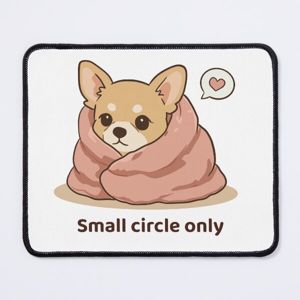 Item preview, Small Circle Only Kawaii Chihuahua Introvert Design designed and sold by MJ ART.