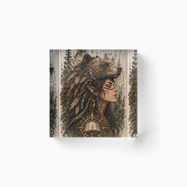 Item preview, Bear Spirit – Strength & Grounding Fantasy Art designed and sold by InnerwayStudio.
