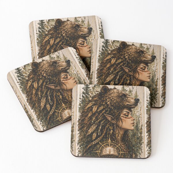 Item preview, Bear Spirit – Strength & Grounding Fantasy Art designed and sold by InnerwayStudio.