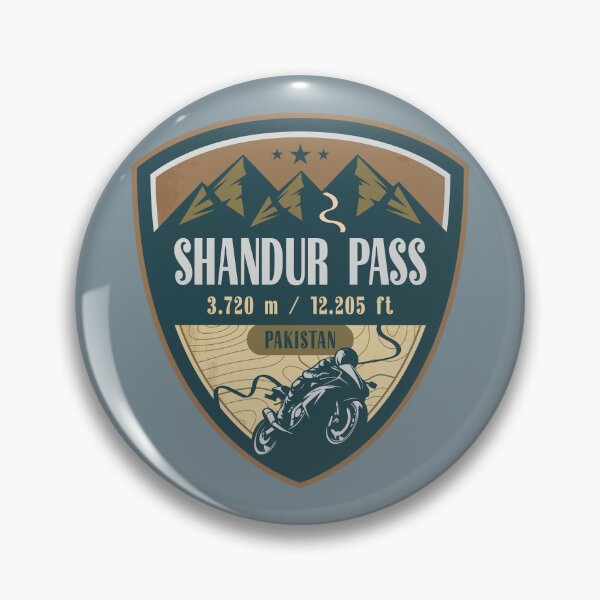 Item preview, Shandur Pass Hindu Kush Pakistan Biker Badge designed and sold by CynthiaGraphics.