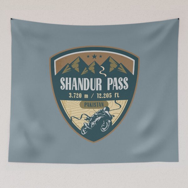 Item preview, Shandur Pass Hindu Kush Pakistan Biker Badge designed and sold by CynthiaGraphics.
