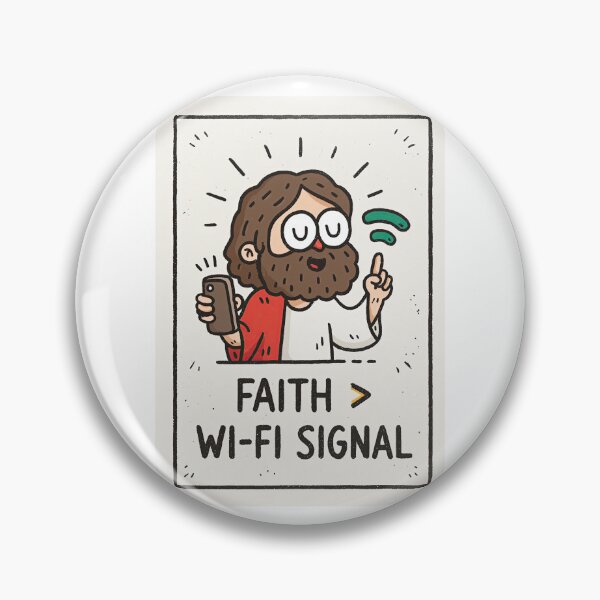 Item preview, Faith Greater Than Wi Fi Signal Flat Design designed and sold by Piotrek0001.