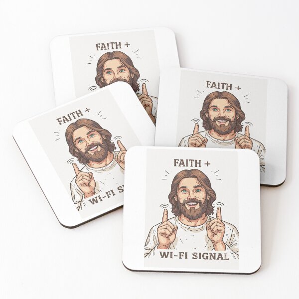 Item preview, Faith Greater Than Wi Fi Signal Line Art designed and sold by Piotrek0001.