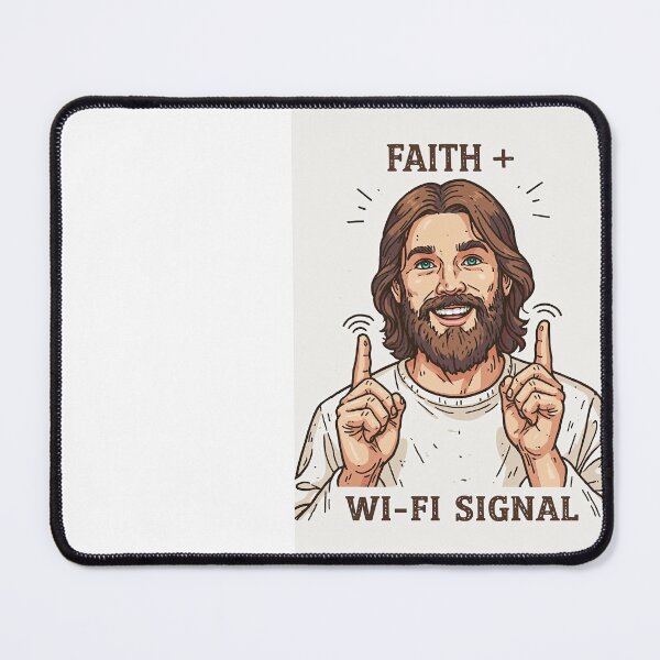 Item preview, Faith Greater Than Wi Fi Signal Line Art designed and sold by Piotrek0001.