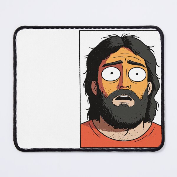 Item preview, Funny Bug Eyed Cartoon Jesus Face Meme designed and sold by Piotrek0001.