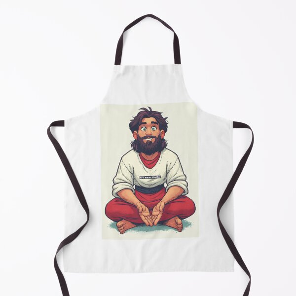 Item preview, Cute Jesus Sitting Cross Legged Cartoon NPC disabled designed and sold by Piotrek0001.