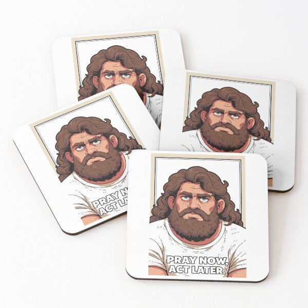 Item preview, Pray Now Act Later Jesus Staring Meme designed and sold by Piotrek0001.