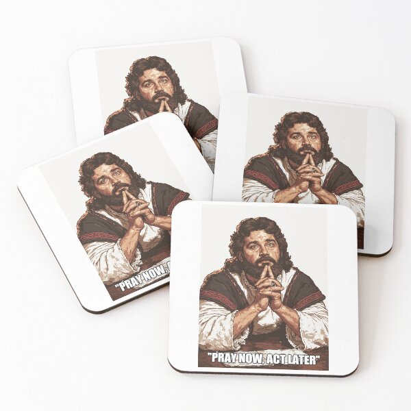 Item preview, Pray Now Act Later Jesus Classic Portrait designed and sold by Piotrek0001.