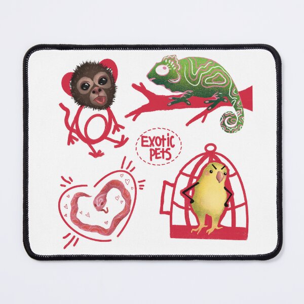 Item preview, Funny Exotic Pets Cute Cartoon Animals Set designed and sold by Pryhozha.