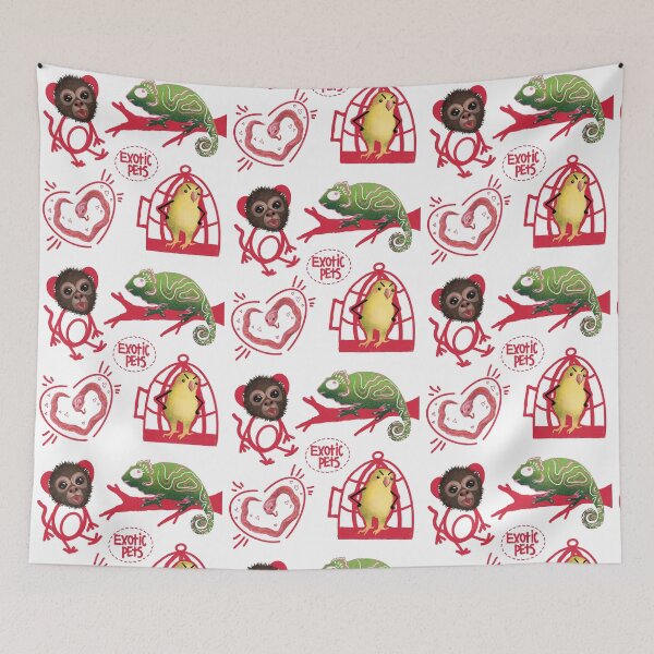 Item preview, Funny Exotic Pets Cute Cartoon Animals Set designed and sold by Pryhozha.