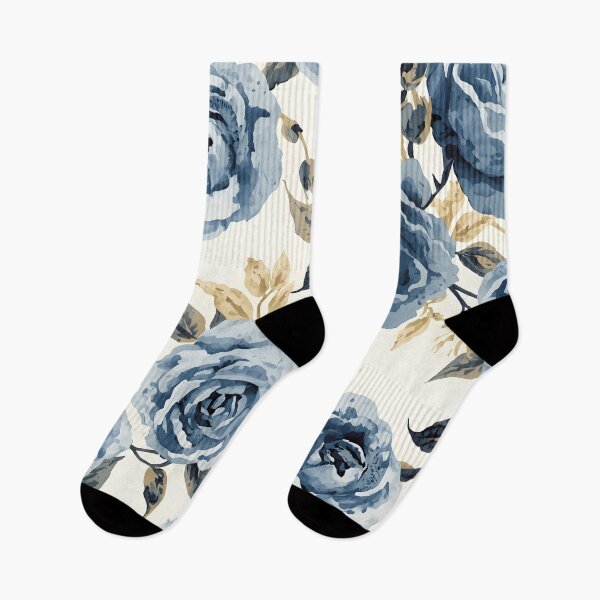 Item preview, Blue and white rose pattern  designed and sold by uunaa.
