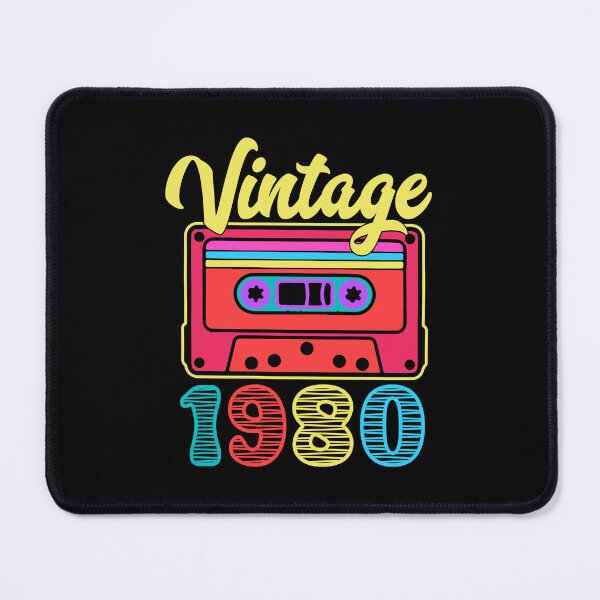 Item preview, 1980 Vintage Cassette – Retro Birth Year Birthday Colorful Gift Design designed and sold by EmeraldeaArt.