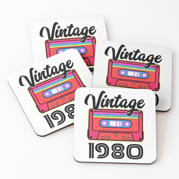 Item preview, 1980 Vintage Cassette – Retro Birth Year Birthday Gift Design designed and sold by EmeraldeaArt.