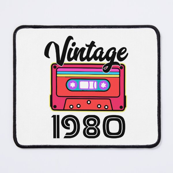 Item preview, 1980 Vintage Cassette – Retro Birth Year Birthday Gift Design designed and sold by EmeraldeaArt.