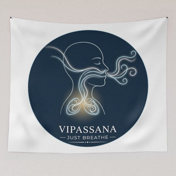 Item preview, Vipassana – Just Breathe | Calm Mind, Zen Balance & Mindfulness Design designed and sold by ArtsyExplorer.