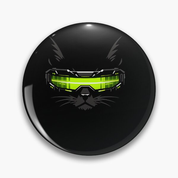 Item preview, Cyber Stealth Cat - Neon Visor Edition designed and sold by tineldesign.