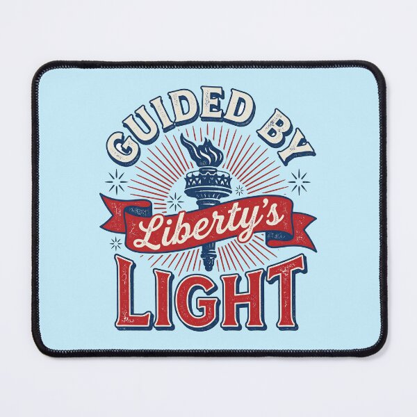 Item preview, Guided by Libertys Light Vintage USA 250th Anniversary Patriotic Torch 4th of July Design designed and sold by Cozy-Old-Pub.