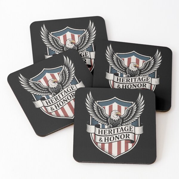 Item preview, Heritage & Honor Vintage Eagle Wing Americana Crest designed and sold by OldGloryForge.