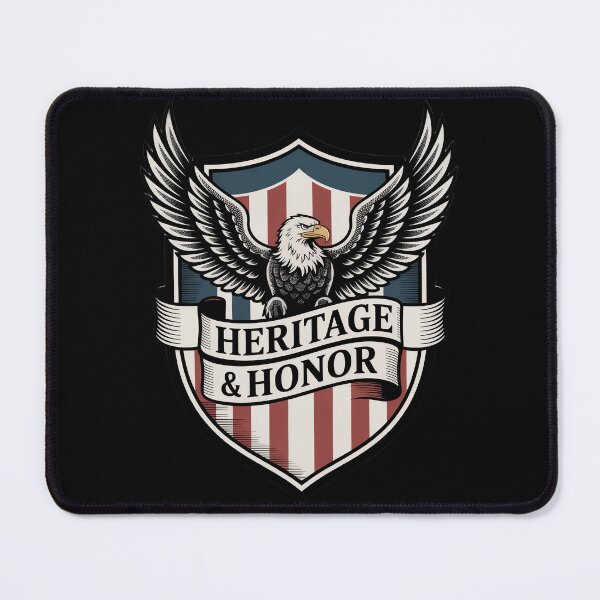 Item preview, Heritage & Honor Vintage Eagle Wing Americana Crest designed and sold by OldGloryForge.