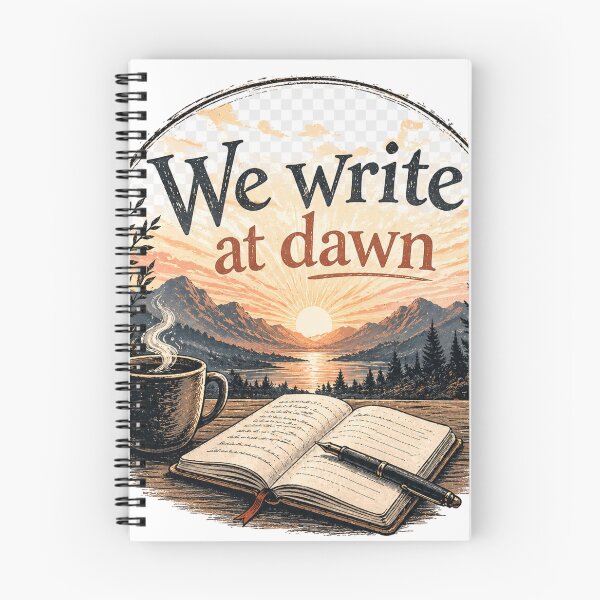 Item preview, We Write at Dawn - Hills designed and sold by WaywardWillowCo.