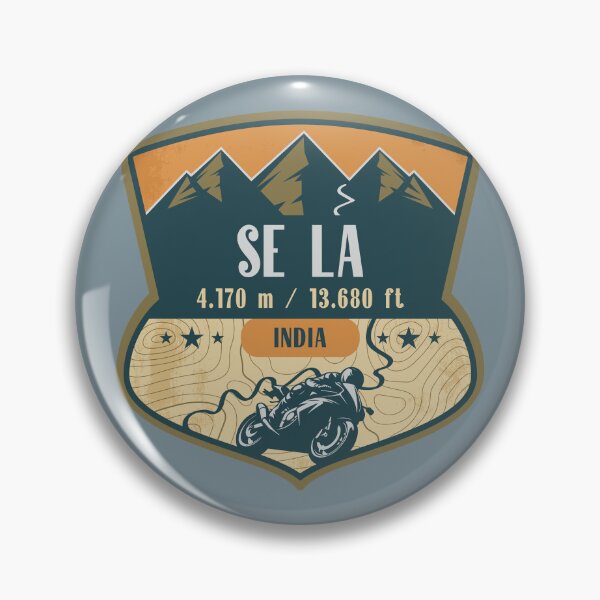 Item preview, Se La Himalaya India Biker Badge designed and sold by CynthiaGraphics.