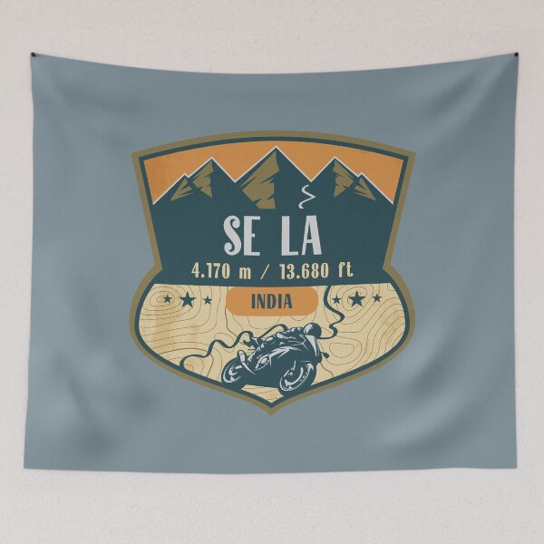 Item preview, Se La Himalaya India Biker Badge designed and sold by CynthiaGraphics.