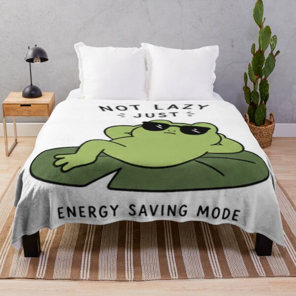Item preview, Lazy Funny Frog Meme designed and sold by fadeinkstudio.