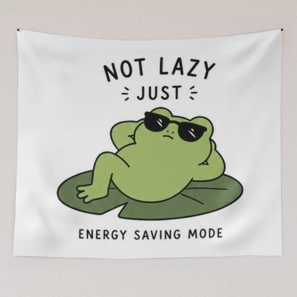 Item preview, Lazy Funny Frog Meme designed and sold by fadeinkstudio.