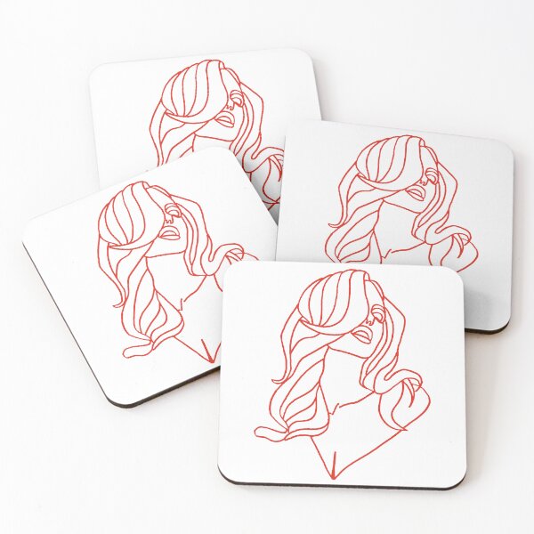 Item preview, portrait of a woman (red) designed and sold by Lagueny.