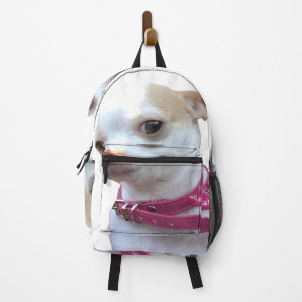 Item preview, White Chihuahua puppy with suspicious look Meme designed and sold by NF Designs Studio DTF.