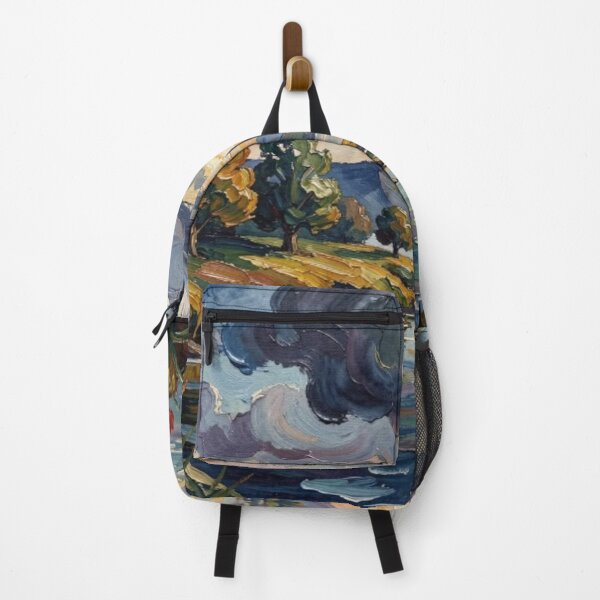 Item preview, Gouache Sunset River Landscape with Vibrant Colors and Dreamlike Atmosphere designed and sold by FotoworldEdel.