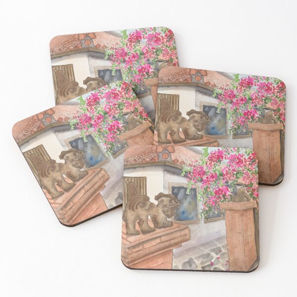 Item preview, Shisa and Bougainvillea designed and sold by TanoshiArt.