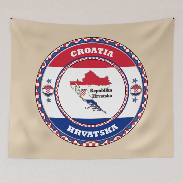 Item preview, Croatia Hrvatska map flag designed and sold by studioss76.