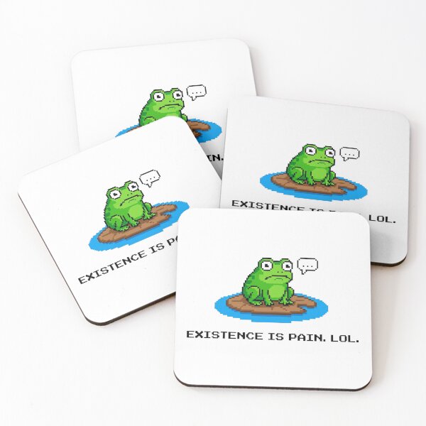Item preview, Existential Pixel Frog Meme - Existence is Pain designed and sold by MirAgency.