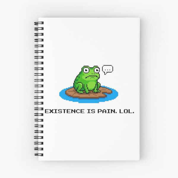 Item preview, Existential Pixel Frog Meme - Existence is Pain designed and sold by MirAgency.