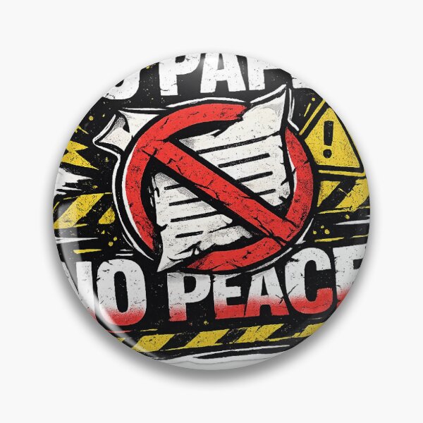 Item preview, No Paper No Peace Funny Teacher Sticker | Classroom Supplies Humor Design designed and sold by Petringo.