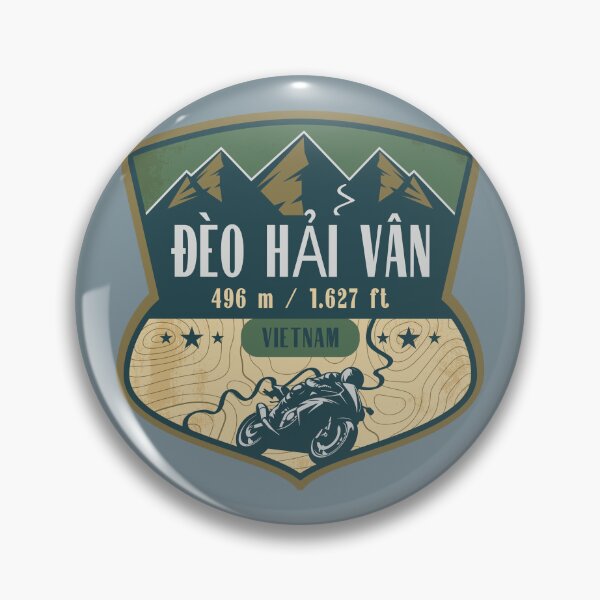 Item preview, Hai Van Pass Vietnam Biker Badge designed and sold by CynthiaGraphics.