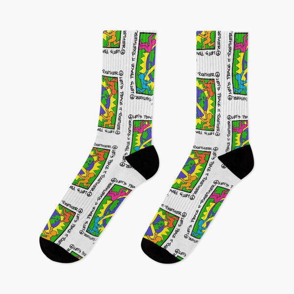 Item preview, Let’s Peace It Together 1980s KH inspired style Art designed and sold by ZERO-MIND.