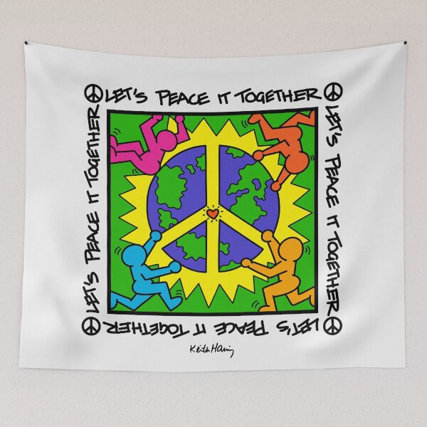 Item preview, Let’s Peace It Together 1980s KH inspired style Art designed and sold by ZERO-MIND.