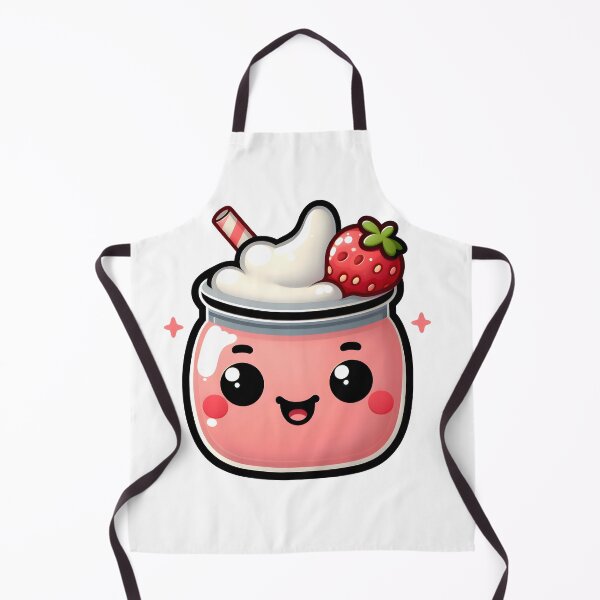 Item preview, Cute Strawberry Smoothie – Adorable Kawaii Drink Illustration designed and sold by BobaBunny76.
