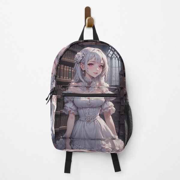 Item preview, Elegant girl in a library designed and sold by ArtsJulian.